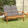 VidaXL Patio Bench Garden Seat Adirondack With Cushions Solid Wood Acacia -All Patio Furniture GUEST 0006b396 9bdb 4a13 8b94 1949989b9baa