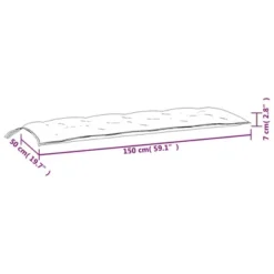 VidaXL Bench Cushion Water Repellent Outdoor Seat Cushion Pad Oxford Fabric - Turquoise 59.1" -All Patio Furniture GUEST 008295c3 c644 43d2 b3bb 6703d0b2de9b