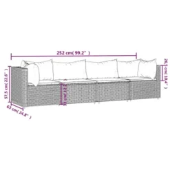 VidaXL Patio Lounge Set Brown And Green -All Patio Furniture GUEST 011805f3 3f92 4247 af3f bfda2093a42e