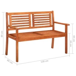 VidaXL Outdoor Patio Bench Loveseat Chair With Cushion Solid Wood Eucalyptus - Taupe 47.2" 23 VidaXL Outdoor Patio Bench Loveseat Chair With Cushion Solid Wood Eucalyptus - Taupe 47.2" -All Patio Furniture GUEST 01824177 74e7 4304 bd47 5b05e31726c8