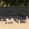 VidaXL Anthracite Pallet Sofa Cushions Set - Indoor And Outdoor Use - Durable, Material - Comfortable Thick Padding - Universal Design -All Patio Furniture GUEST 02080912 89ab 43d9 a3d7 381b72f1ad20