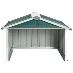VidaXL Garden Shed Green Galvanized Steel Durable Garden Shed -All Patio Furniture GUEST 03518d52 7b19 4af9 bd42 898272a56cd9