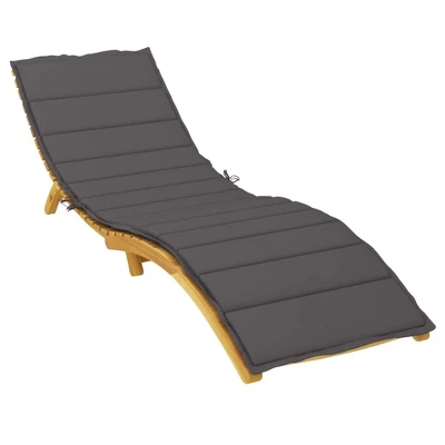 VidaXL Sun Lounger Cushion Anthracite Oxford Fabric (100% Polyester) 4 VidaXL Sun Lounger Cushion Anthracite Oxford Fabric (100% Polyester) - Image 2