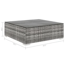 VidaXL 13 Piece Outdoor Lounge Set, Poly Rattan Patio Furniture With Cushion, Weather-Resistant And Sturdy, Modular Design, Gray 26 VidaXL 13 Piece Outdoor Lounge Set, Poly Rattan Patio Furniture With Cushion, Weather-Resistant And Sturdy, Modular Design, Gray -All Patio Furniture GUEST 0554d5b3 3669 4ab4 84df dca61dd03f69