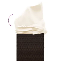 VidaXL Patio Lounge Bed With Roof & Cushions - Poly Rattan Outdoor Furniture, Adjustable Recliner, Brown/Cream White -All Patio Furniture GUEST 05dbd5c9 1204 41e1 b572 ecf9431d8f0f