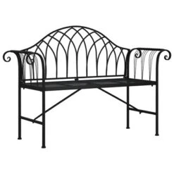 VidaXL - 2-Seater Patio Bench 50.4" - Outdoor Garden/Balcony - Black Steel Frame - Comfort Backrest/Armrests 13 VidaXL - 2-Seater Patio Bench 50.4" - Outdoor Garden/Balcony - Black Steel Frame - Comfort Backrest/Armrests -All Patio Furniture GUEST 05e6b608 bb5d 40b5 a2cd 636a4ad2110e