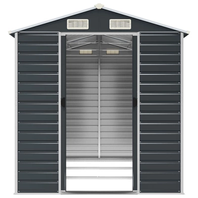 VidaXL Garden Shed - Anthracite 75.2" X 118.1" X 78" 6 VidaXL Garden Shed - Anthracite 75.2" X 118.1" X 78" - Image 4