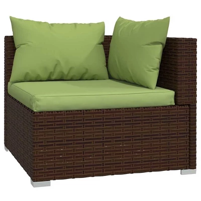 VidaXL Garden Lounge Set Brown, Green 6 VidaXL Garden Lounge Set Brown, Green - Image 4