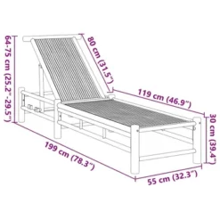 VidaXL Sun Lounger Natural Bamboo Bamboo Adult-size -All Patio Furniture GUEST 08c94ab8 754d 46da bb1a 7d66646a2e00