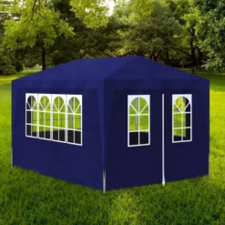VidaXL Party Tent Blue Polyethylene 9.8 X 13.1 Ft UV-resistant Materials