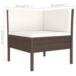 VidaXL Garden Furniture Set Brown PE Rattan 3 Piece Set Modular -All Patio Furniture GUEST 09a575b5 7fc4 4209 ba5b d27d1162ef7d