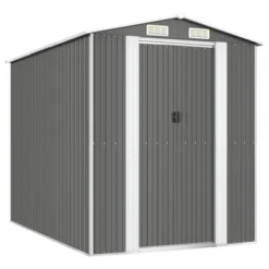 VidaXL Garden Shed Light Gray Galvanized Steel Large Garden Shed - 75.6" X 107.9" X 87.8" 17 VidaXL Garden Shed Light Gray Galvanized Steel Large Garden Shed - 75.6" X 107.9" X 87.8" -All Patio Furniture GUEST 0a100413 69ee 42bb 8ca6 f1d34b205b5d