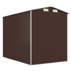 VidaXL Garden Shed Dark Brown Galvanized Steel Large Garden Shed - 75.6" X 107.9" X 87.8" -All Patio Furniture GUEST 0a693914 1fa5 46b0 88a5 35d975a0016c