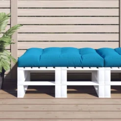 VidaXL Chair Cushion Outdoor Patio Pallet Seat Cushion Sofa Chair Pad Fabric - Blue 47.2" X 31.5" X 4.7"