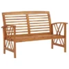 VidaXL Outdoor Patio Bench Wooden Garden Bench With Armrests Solid Wood Acacia - Brown -All Patio Furniture GUEST 0b7b3971 4267 46a0 be42 d22c8000e85a