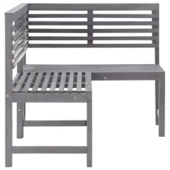 VidaXL Corner Bench Brown Solid Acacia Wood 55.1 In Corner Bench - Gray 3 -All Patio Furniture GUEST 0d05b97e 369c 4b6f 9da9 6293101ad1e2