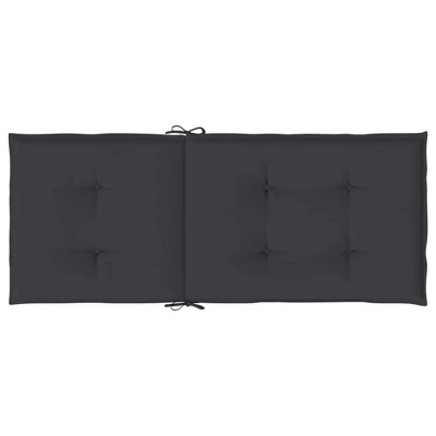 VidaXL Highback Chair Cushion Set Of 4 Black 100% Polyester 8 VidaXL Highback Chair Cushion Set Of 4 Black 100% Polyester - Image 6