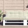 VidaXL Outdoor Pallet Cushion In Cream - 47.2"x15.7"x4.7", Fabric Material With Hollow Fiber Stuffing, Water Repellent, Lightweight -All Patio Furniture GUEST 1039c4f2 7962 4421 9893 41ce3633df5e