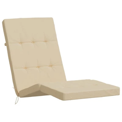 VidaXL Deck Chair Cushion Set Of 2 Beige Oxford Fabric (100% Polyester) 5 VidaXL Deck Chair Cushion Set Of 2 Beige Oxford Fabric (100% Polyester) - Image 3