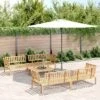 VidaXL 5 Piece Patio Pallet Sofa Set - Solid Acacia Wood – Outdoor Garden Lounge Modular Furniture With Table & 4 Sofas