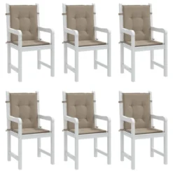 VidaXL Lowback Chair Cushion Set Of 6 Taupe Oxford Fabric 14 VidaXL Lowback Chair Cushion Set Of 6 Taupe Oxford Fabric -All Patio Furniture GUEST 12d728d1 fa5e 473f ab7b 084125d83409