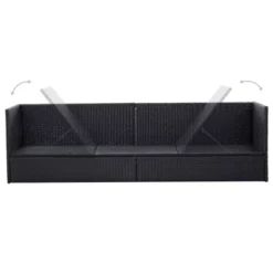 VidaXL Poly Rattan Patio Bed - Versatile Outdoor Sun Bed/Sofa, Adjustable Positions, Water-Resistant Cushions, Black 11 VidaXL Poly Rattan Patio Bed - Versatile Outdoor Sun Bed/Sofa, Adjustable Positions, Water-Resistant Cushions, Black -All Patio Furniture GUEST 12e80061 5c6d 4bfa a01b 40653f20c6a3
