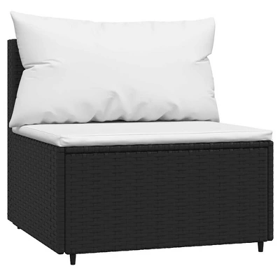 VidaXL Patio Lounge Set Black And White 6 VidaXL Patio Lounge Set Black And White - Image 4