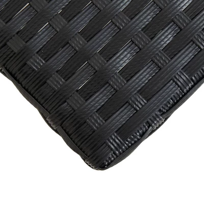 VidaXL Outdoor Patio Bench Park Garden Bench Poly Rattan And Solid Wood Acacia - Black 6 VidaXL Outdoor Patio Bench Park Garden Bench Poly Rattan And Solid Wood Acacia - Black - Image 4