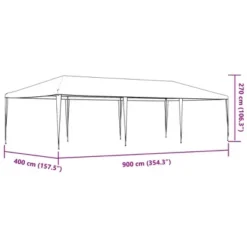 VidaXL Professional Outdoor Party Tent 13.1'x29.5' With Water-Resistant And UV-Resistant Polyethylene Cover And Rust-Resistant Steel Frame In Green -All Patio Furniture GUEST 147ff45b 95f3 44a4 8be1 08d2fc24f93a