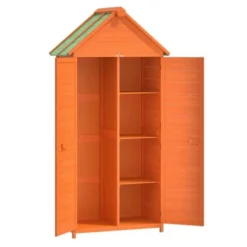 VidaXL Garden Tool Shed Set Brown Solid Pine Wood, Plywood - Brown -All Patio Furniture GUEST 14b41393 a0c3 4e7d adf4 8d94bcb48ff4