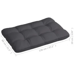 VidaXL Anthracite Pallet Sofa Cushions Set - Indoor And Outdoor Use - Durable, Material - Comfortable Thick Padding - Universal Design -All Patio Furniture GUEST 15a6eb65 2831 4549 9cb7 006ffd820452