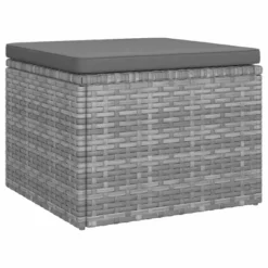 VidaXL 3-Seater Patio Sofa Set With Adjustable Roof, Footstool & Poly Rattan Finish In Gray - Weather-Resistant Outdoor Lounger -All Patio Furniture GUEST 16870992 ac89 440e b3b7 a9af01b0ae13