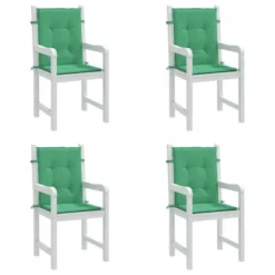 VidaXL Lowback Chair Cushion Set Of 4 Green Oxford Fabric (100% Polyester) -All Patio Furniture GUEST 1980a039 9054 4391 94bb 6cba30940124