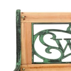VidaXL Garden Bench Natural Wood, Green Solid Firwood, Cast Iron, PVC - 48" Welcome 15 VidaXL Garden Bench Natural Wood, Green Solid Firwood, Cast Iron, PVC - 48" Welcome -All Patio Furniture GUEST 19b1508f b802 4721 9d7e 1b10b37ca55b