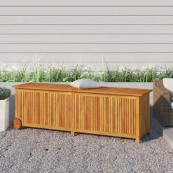 VidaXL Patio Storage Box With Wheels 59.1"x19.7"x22.8" Solid Wood Acacia 17 VidaXL Patio Storage Box With Wheels 59.1"x19.7"x22.8" Solid Wood Acacia -All Patio Furniture GUEST 1a0f565f 2712 4bdc bb52 8d952f465e05