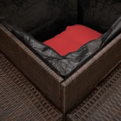 VidaXL Patio Sofa Set - L-Shaped Brown Poly Rattan Outdoor Seating With Side & Coffee Table, Tempered Glass Top, Cushions, Storage 22 VidaXL Patio Sofa Set - L-Shaped Brown Poly Rattan Outdoor Seating With Side & Coffee Table, Tempered Glass Top, Cushions, Storage -All Patio Furniture GUEST 1a69130d 8448 46e4 bd03 e7fe940b84a1