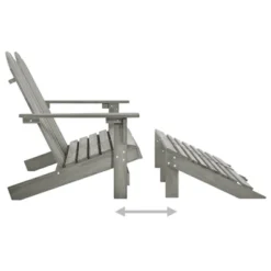 VidaXL Garden Chair Fir Wood 2-seater Ergonomic Adirondack Chair - Gray -All Patio Furniture GUEST 1ab71f01 b7d0 4eed a91f 38a3670cd00f