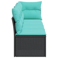 VidaXL Patio Sofa With Cushions - 4-Seater Outdoor Furniture Black Poly Rattan - Modular Design With Washable Covers -All Patio Furniture GUEST 1b14db60 8cff 4206 948e c7f0332d3b34