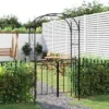 VidaXL Steel Garden Arch With Gate - Black Powder-Coated Outdoor Garden Arbor, 42.5"x17.7"x92.5", For Climbing Plants & Decorative Entryways 2 VidaXL Steel Garden Arch With Gate - Black Powder-Coated Outdoor Garden Arbor, 42.5"x17.7"x92.5", For Climbing Plants & Decorative Entryways -All Patio Furniture GUEST 1bf43cc3 b446 43da b570 a657118481b0