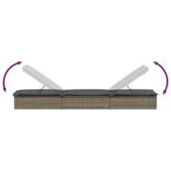 VidaXL - Gray Patio Daybed Set - Wicker Sunbeds With Table And Cushions For Outdoor/Poolside/Balcony -All Patio Furniture GUEST 1e0efe1d 3726 46ba bad0 18fb47fb4a8c