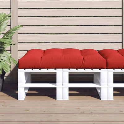 VidaXL Chair Cushion Outdoor Patio Pallet Seat Cushion Sofa Chair Pad Fabric - Red 47.2" X 31.5" X 4.7" 3 VidaXL Chair Cushion Outdoor Patio Pallet Seat Cushion Sofa Chair Pad Fabric - Red 47.2" X 31.5" X 4.7"