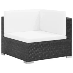 VidaXL Patio Sofa Set Set Of 8 Black With Cream Cushions -All Patio Furniture GUEST 1ebf616e 6a94 40bd 9786 cbdd7b517768