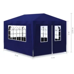 VidaXL Party Tent Blue Polyethylene 9.8 X 13.1 Ft UV-resistant Materials -All Patio Furniture GUEST 216d006b 7229 4309 9665 ecf3c6ae11fa