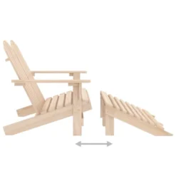 VidaXL Garden Chair White Fir Wood 2-seater Ergonomic Adirondack Chair - Light Brown -All Patio Furniture GUEST 21a5f320 fab4 4993 ba0f 862c8c8989c3