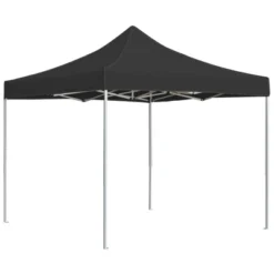 VidaXL Party Tent Anthracite Aluminum Alloy 9.8 Ft X 9.8 Ft Collapsible