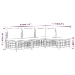 VidaXL Garden Lounge Set Anthracite Poly Rattan Medium Modular -All Patio Furniture GUEST 22b9e114 896b 45a1 800d b3399efb3852