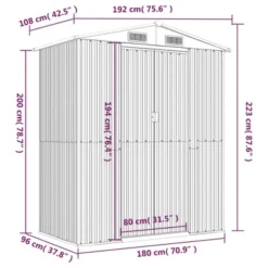 VidaXL Galvanized Steel Garden Shed - Durable Outdoor Storage For Garden Tools And Equipment - Easy Access Gate In Green 75.6"x42.5"x87.8" 16 VidaXL Galvanized Steel Garden Shed - Durable Outdoor Storage For Garden Tools And Equipment - Easy Access Gate In Green 75.6"x42.5"x87.8" -All Patio Furniture GUEST 22f1a502 f197 42ac a1d8 eb9e0d22db75