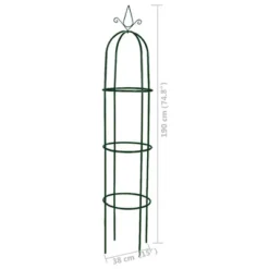 VidaXL Garden Tower Trellis 2 Pcs, Durable Iron Frame, Weather-Resistant, 74.8"H X 14.9"W Dark Green -All Patio Furniture GUEST 2329307b a475 4493 b7d1 579d43fcb799