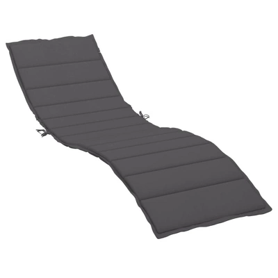 VidaXL Sun Lounger Cushion Anthracite Oxford Fabric (100% Polyester) 11 VidaXL Sun Lounger Cushion Anthracite Oxford Fabric (100% Polyester) - Image 9