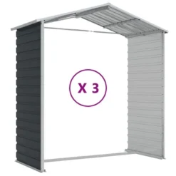 VidaXL Garden Shed - Anthracite 75.2" X 118.1" X 78" 21 VidaXL Garden Shed - Anthracite 75.2" X 118.1" X 78" -All Patio Furniture GUEST 243e9c4d 6366 438d 883c 0bade91e0000